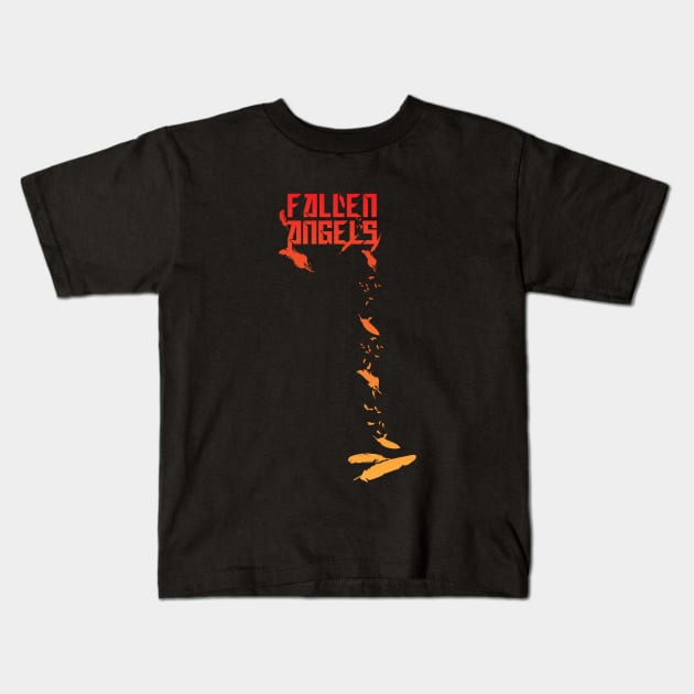 Fallen angels-orange/red Kids T-Shirt by God Given apparel